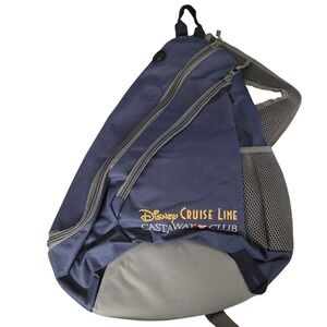 Disney Cruise Line Castaway Club Sling Backpack Navy BlueGrey Crossbody NWOT Bag